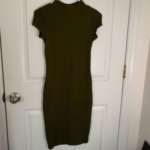 navy green dress